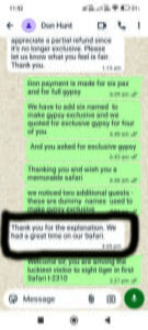 DON Hunt Canada — WhatsApp testimonial
