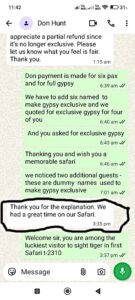 DON Hunt Canada — WhatsApp testimonial
