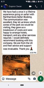 Gaynor & Michael UK — WhatsApp testimonial
